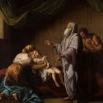 "Eliseo resucita al hijo de la mujer sunamita", obra Benjamin West. Speed Art Museum