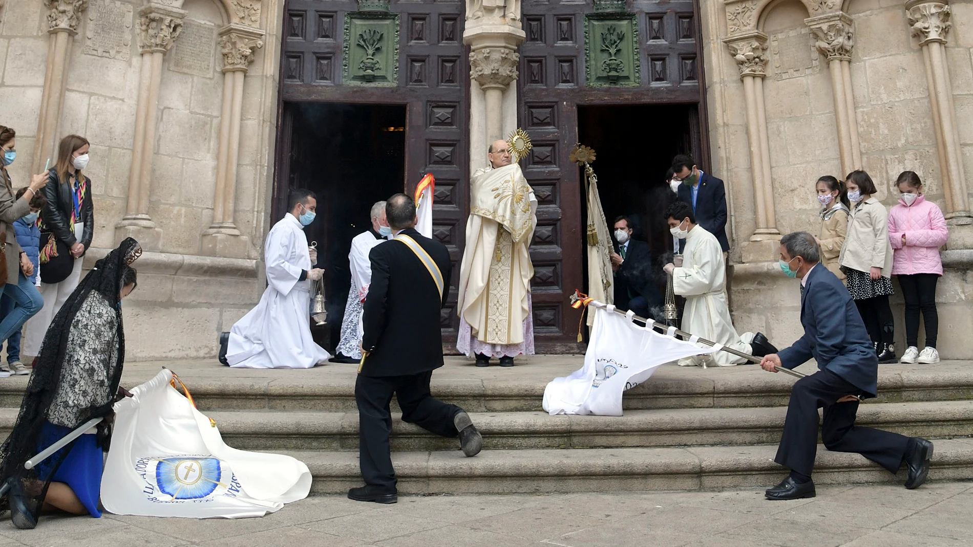 Celebración de la festividad del Corpus Christi en Burgos