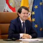 El presidente de la Junta de Castilla y León, Alfonso Fernández Mañueco, durante la Conferencia de Presidentes