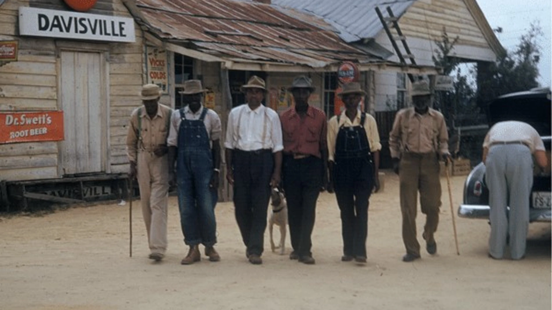 Fotografía de algunos de los sujetos víctima del experimento Tuskegee.