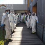 Grupo logístico que ha desinfectado centros de Soria