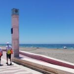 Vigilantes de playa de la Junta de Andalucía en el Paseo Marítimo de Almería
