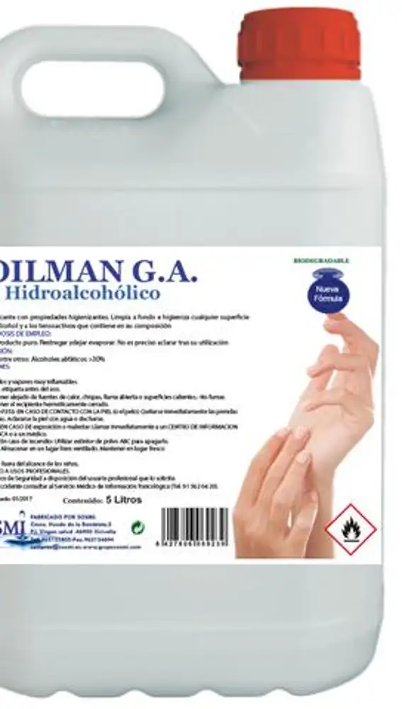 Gel hidroalcoholico desinfectante gel de manos en oferta