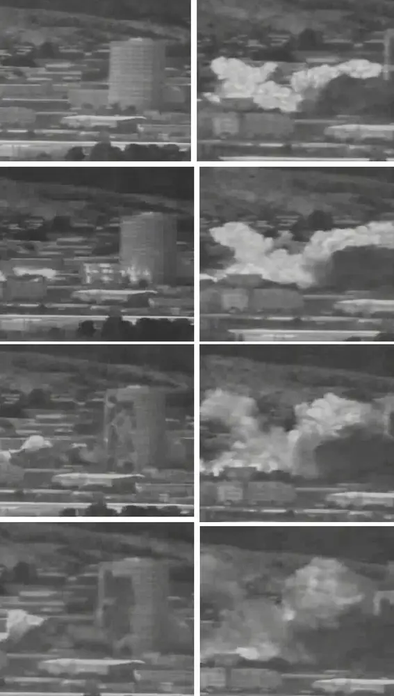 Las imágenes en blanco y negro que ha difundido el ministerio de Defensa de Corea del Sur