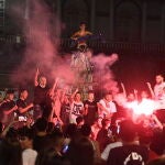 Celebraciones en Nápoles tras ganar la Copa de Italia