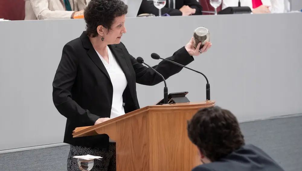 La diputada del Podemos- Grupo Mixto, María Marín
