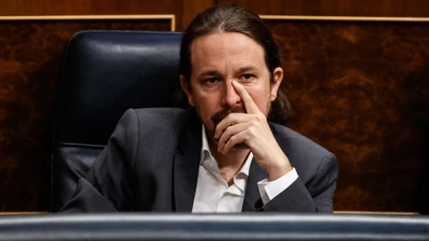 El vicepresidente segundo del Gobierno, Pablo Iglesias, durante la sesión de Control al Gobierno