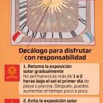 decálogo para disfrutar con responsabilidad del sol