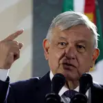 FILE PHOTO: Mexico&#39;s President Andres Manuel Lopez Obrador speaks during a news conference in Ciudad Juarez, Mexico January 10, 2020. REUTERS/Jose Luis Gonzalez/File Photo