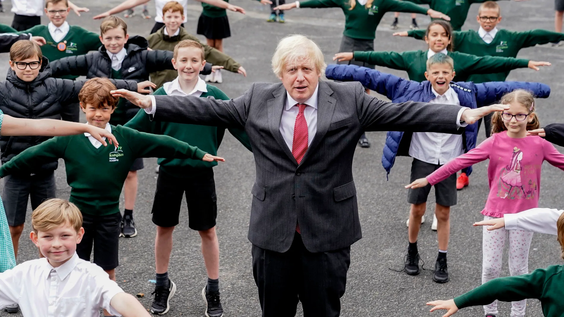 British Prime Minister Boris Johnson visits Hertfordshire