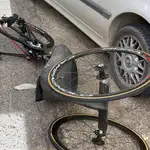 La bicicleta de mano de Zanardi después del accidente
