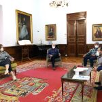 La presidenta de la Diputación de Palencia, Ángeles Armisén, se reúne con el alcalde de Barruelo de Santullán, Cristián Delgado