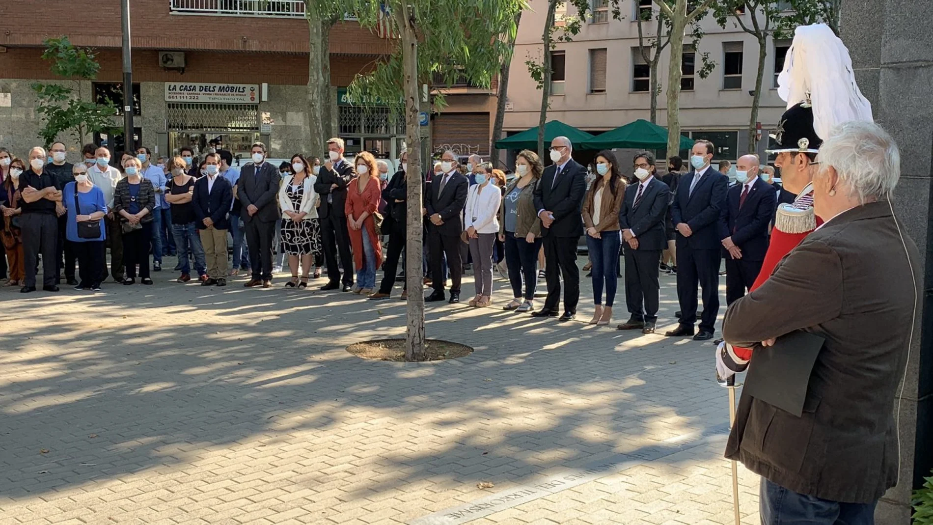 En la imagen, el acto de la Acvot en la avenida Meridiana de Barcelona