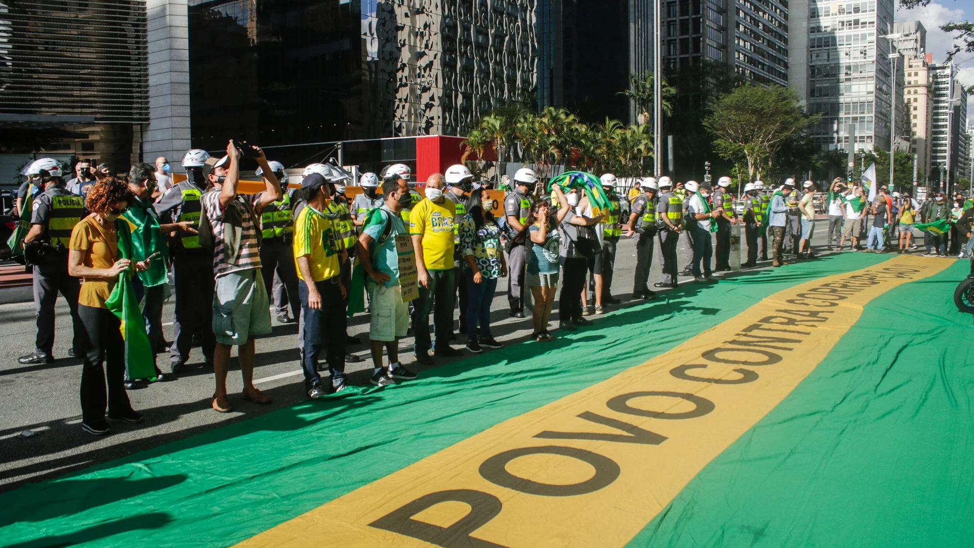 Bolsonaro Supporters Protest in Sao Paulo