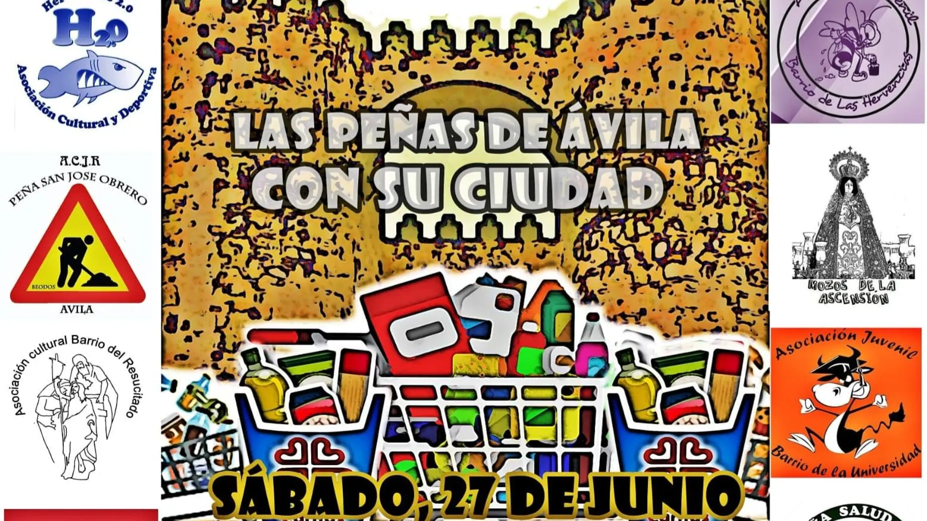Cartel anunciado de la gran recogida de alimentos en Ávila prevista para este sábado