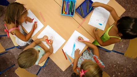 Niños de Infantil de un colegio de Sevilla