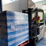 Una de las donaciones realizadas por la compañía al Banco de Alimentos de Andalucía