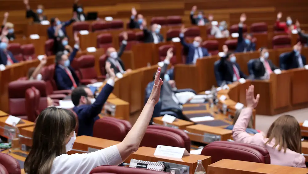 Votación de una de las iniciativas debatidas