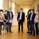 El portavoz del grupo parlamentario Socialista, Luis Tudanca, y el procurador Fernnado Pablos, entre otros, se reúnen con miembros de la Agrupación de Escuelas y Centros Infantiles