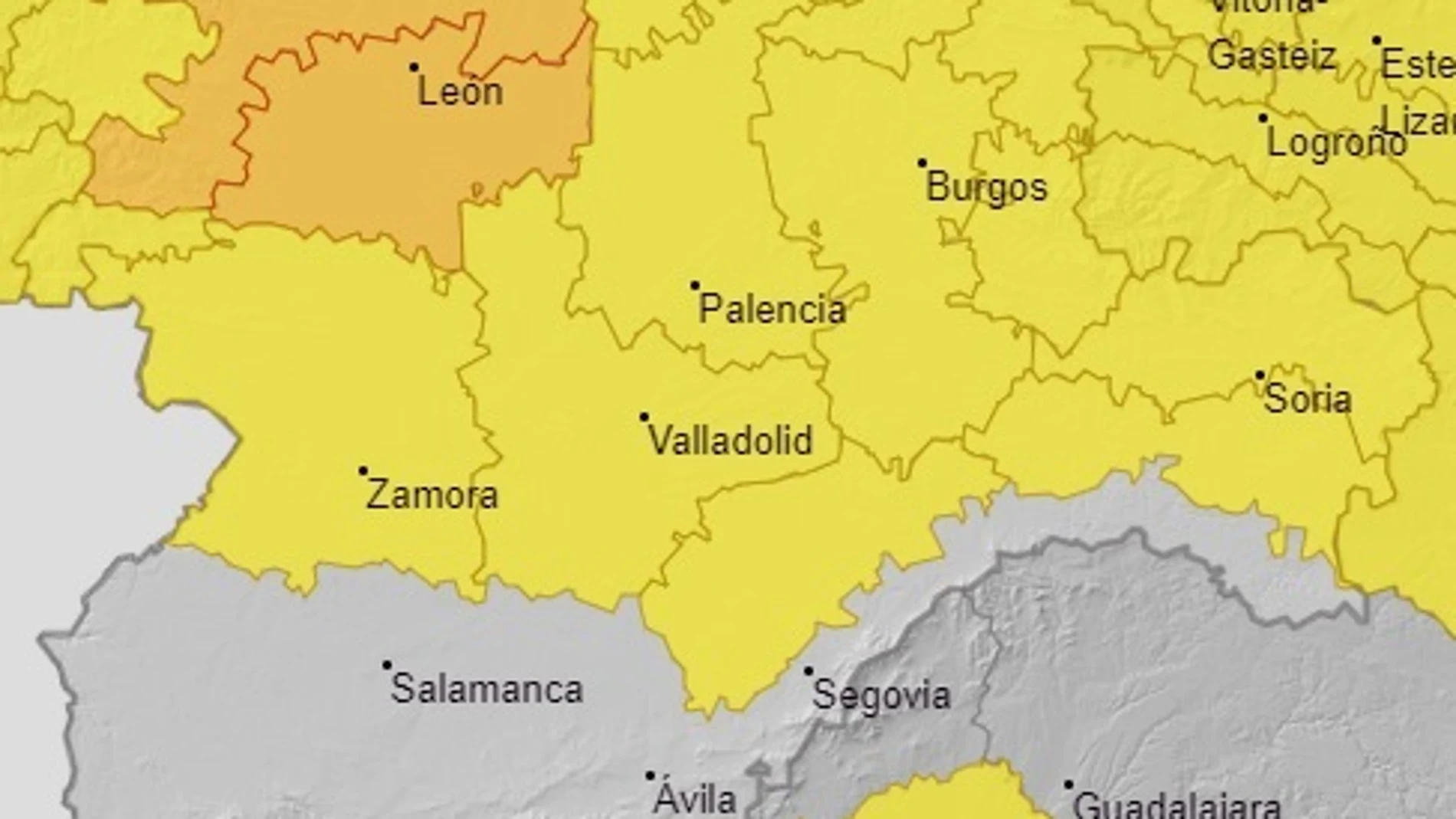 Todas las provincias de CyL salvo Salamanca y Ávila estarán mañana en riesgo por tormentas y lluvias