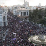 Día Internacional de la Mujer el año pasado, en una manifestación por el centro de Madrid
