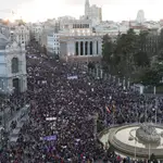 Día Internacional de la Mujer el año pasado, en una manifestación por el centro de Madrid