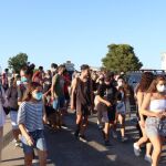 Imagen de una marcha en protesta contra la delincuencia en Llançà (Barcelona)