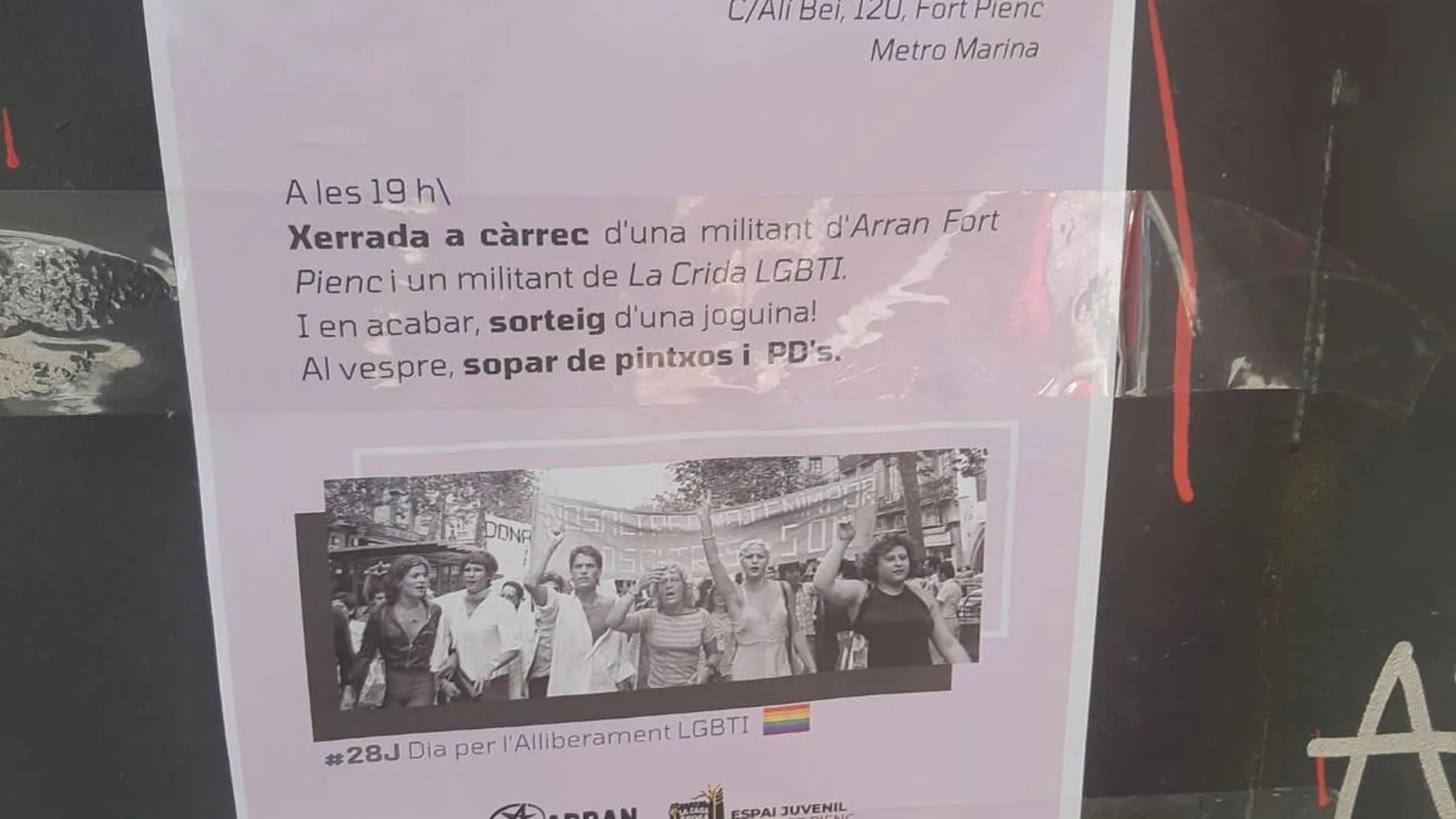 El cartel de Arran para promover el acto titulado "¿Cómo follamos?"