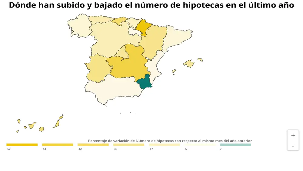 Las hipotecas sobre viviendas en Euskadi sufren en abril un descenso anual del 16,7%