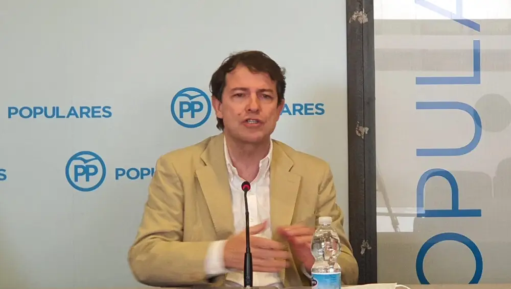 Mañueco, durante su intervención esta tarde en Ávila.PP26/06/2020