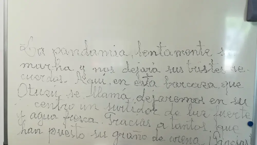 Una de las reflexiones de Asunción durante el confinamiento en la Residencia Otazu
