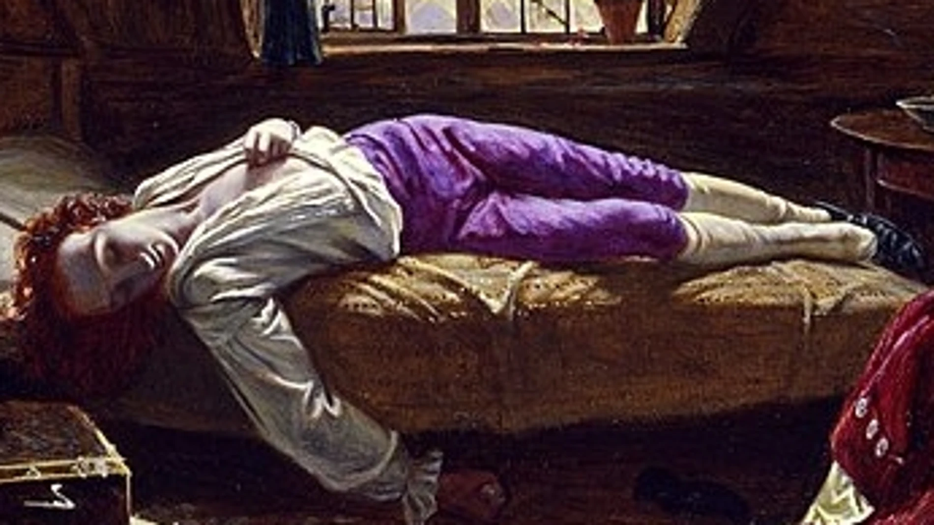 "La muerte de Thomas Chatterton", el cuadro de Henry Wallis donde utilizó a George Meredith como modelo