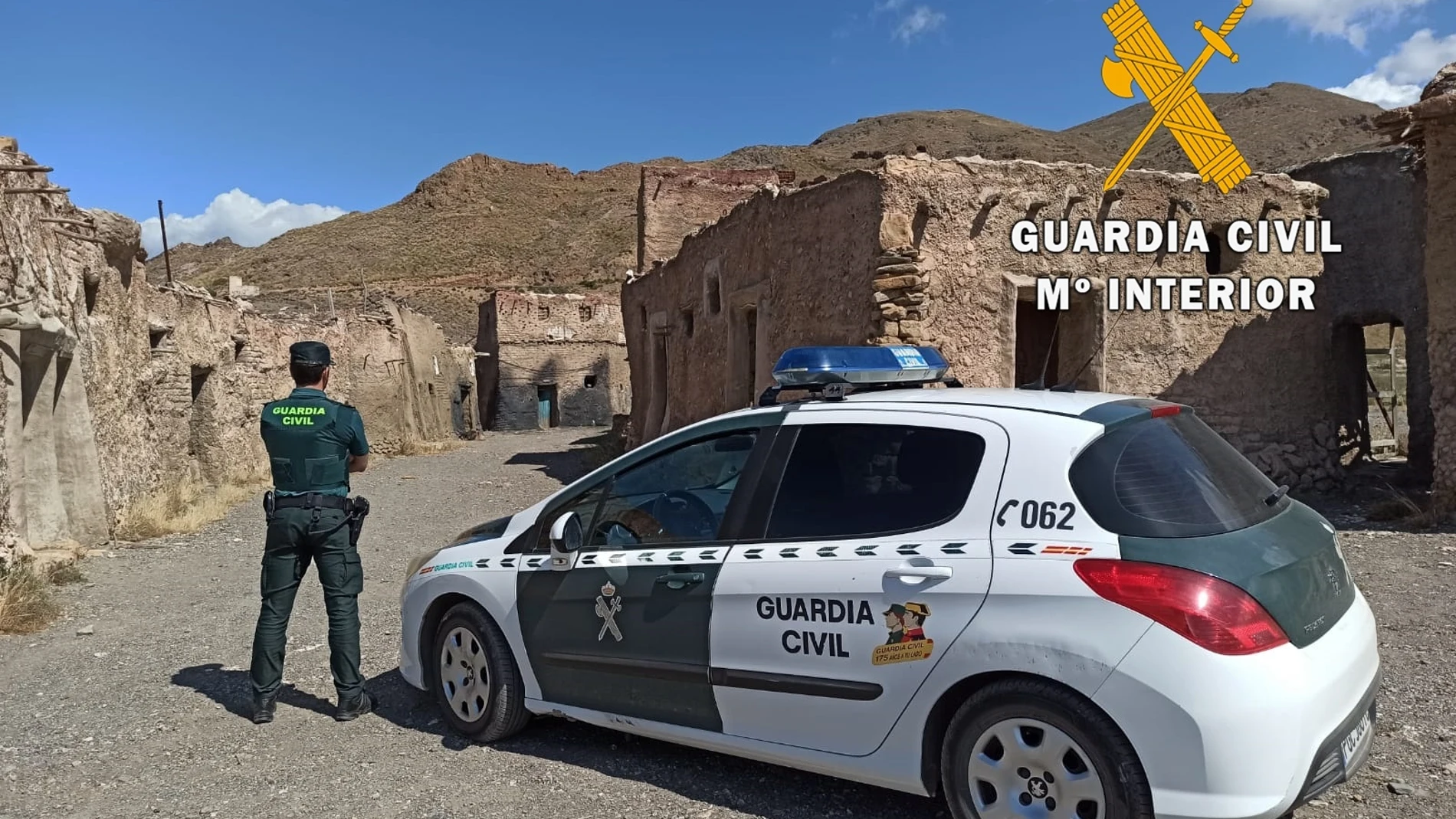 Almería.-Sucesos.-La Guardia Civil frustra una 'rave' en unos decorados de cine y detiene a tres jóvenes