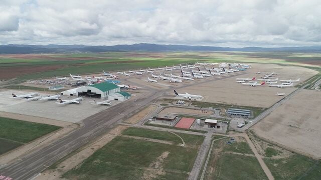 Vista aérea del aeropuerto de Teruel