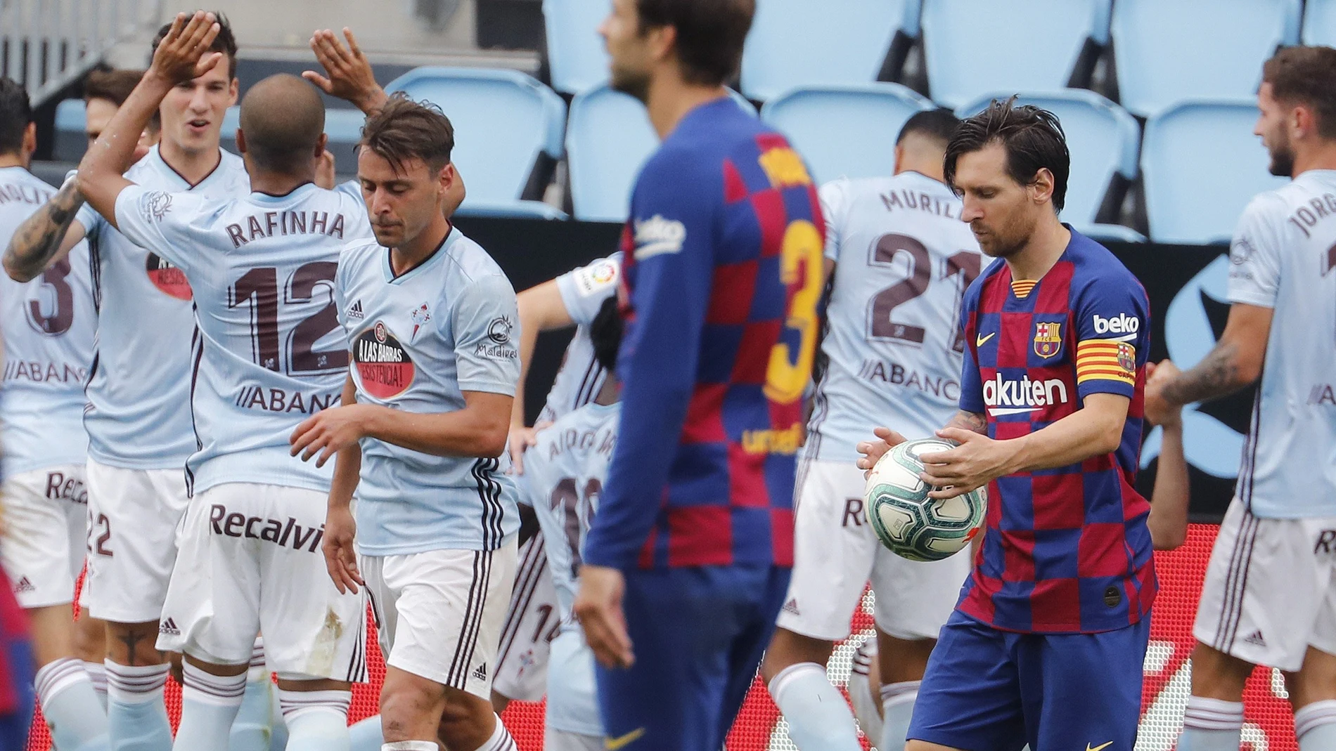 Con Setién el curso pasado, 2-2 del Barcelona en Balaídos, adiós a la Liga y bronca Messi-Eder Sarabia