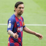 Leo Messi liderará el ataque del Barcelona contra el Atlético.