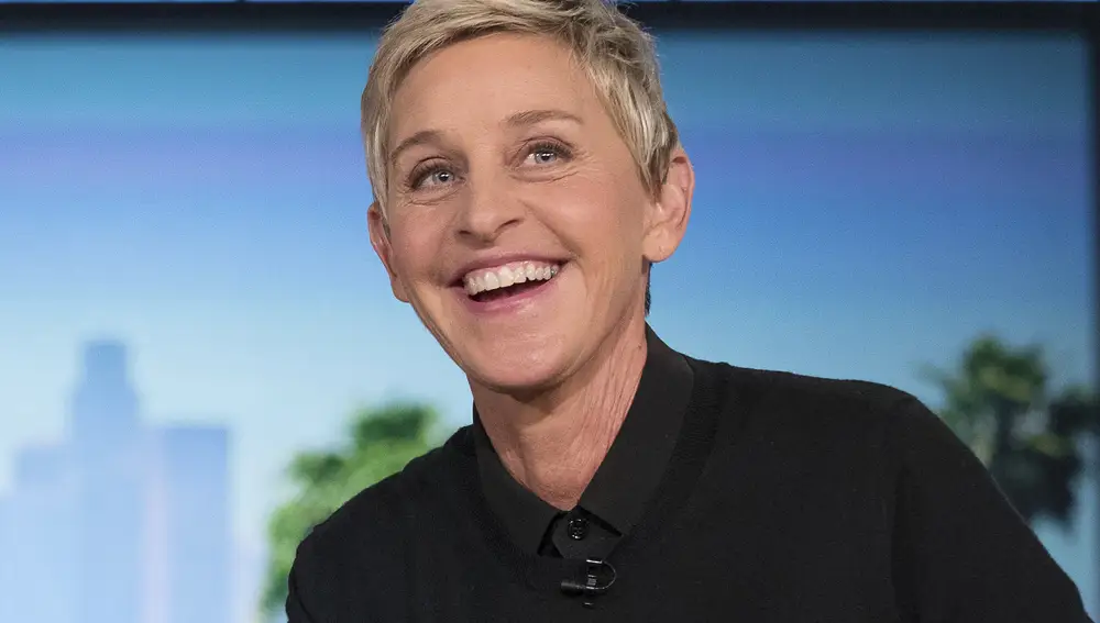 FILE - In this Oct. 13, 2016, file photo, Ellen DeGeneres appears during a commercial break at a taping of &quot;The Ellen Show&quot; in Burbank, Calif. The program won outstanding entertainment talk show at the 47th annual Daytime Emmy Awards. (AP Photo/Andrew Harnik, File)