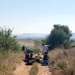  Heridos dos ciclistas al chocar en un camino en Mucientes (Valladolid) 