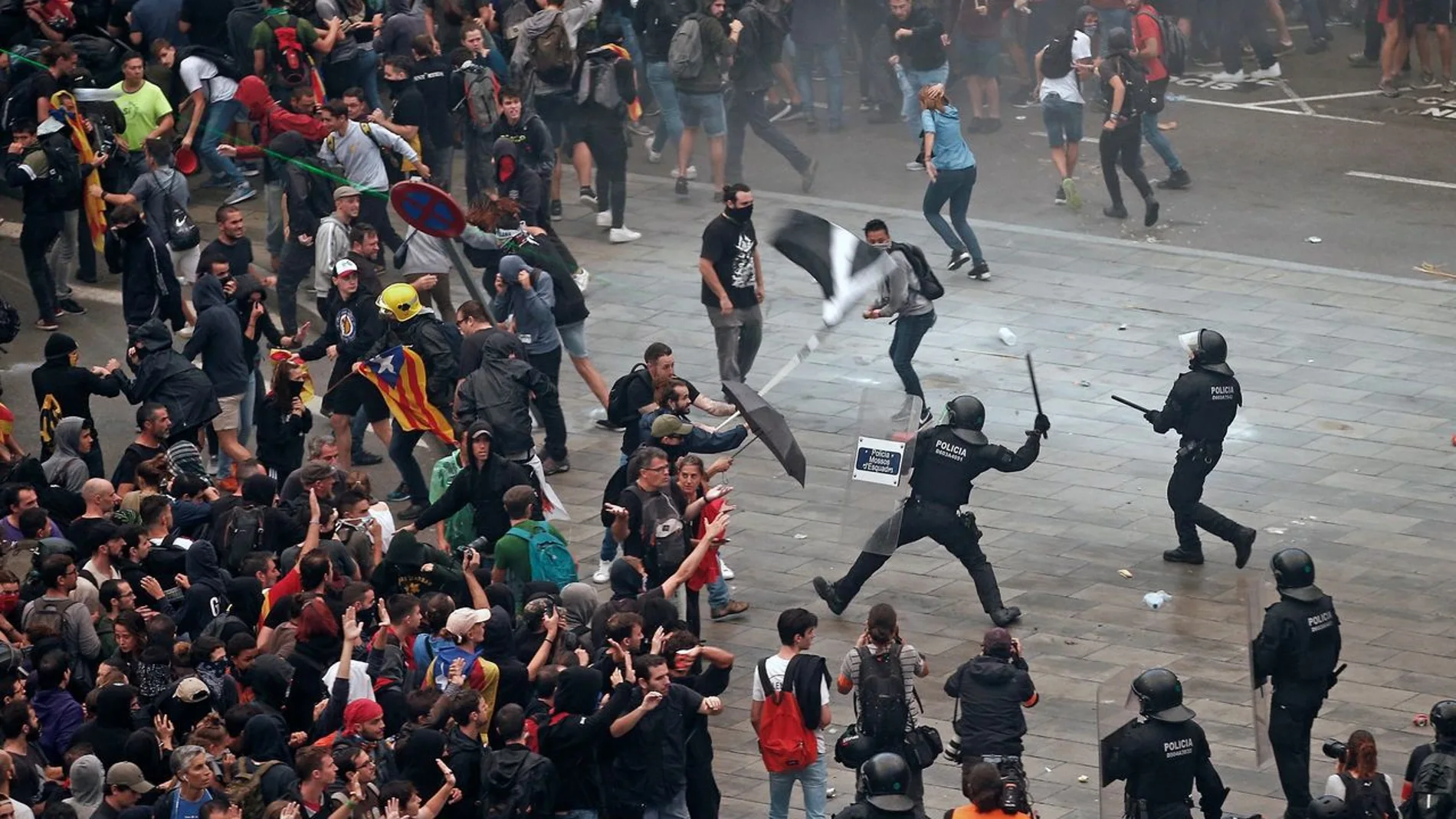 En la imagen, una de las protestas por la sentencia del Supremo del 1-O