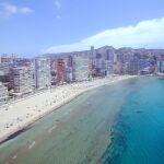 Imagen de las playas de Benidorm tras la Covid
