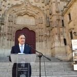 El alcalde salmantino, Carlos García Carbayo, presenta el programa cultural de verano "Salamanca Plazas y Patios"