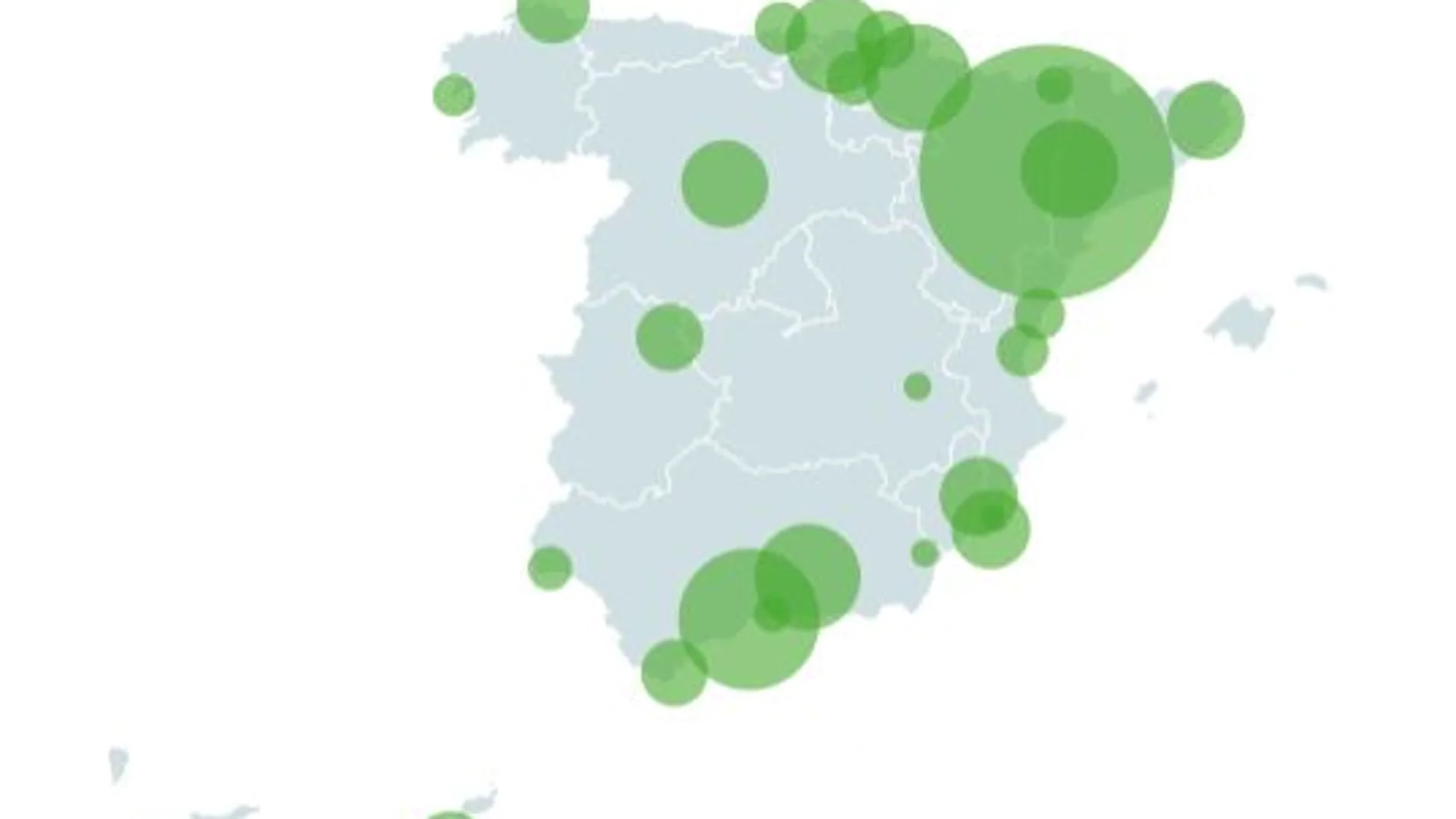 Mapa de los rebrotes en España
