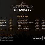 Cartel anunciador de las "Noches de Verano en Cajasol"
