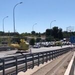 Imagen del accidente de tráfico que ha tenido lugar en la A-3.