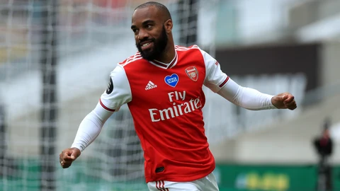 Alexandre Lacazette con el Arsenal.