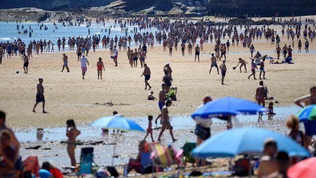 Vista de la Playa de El Sardinero, en Santander