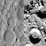 Cráteres de la luna que llevaban los nombres de Philipp Lenard y Johannes Stark.