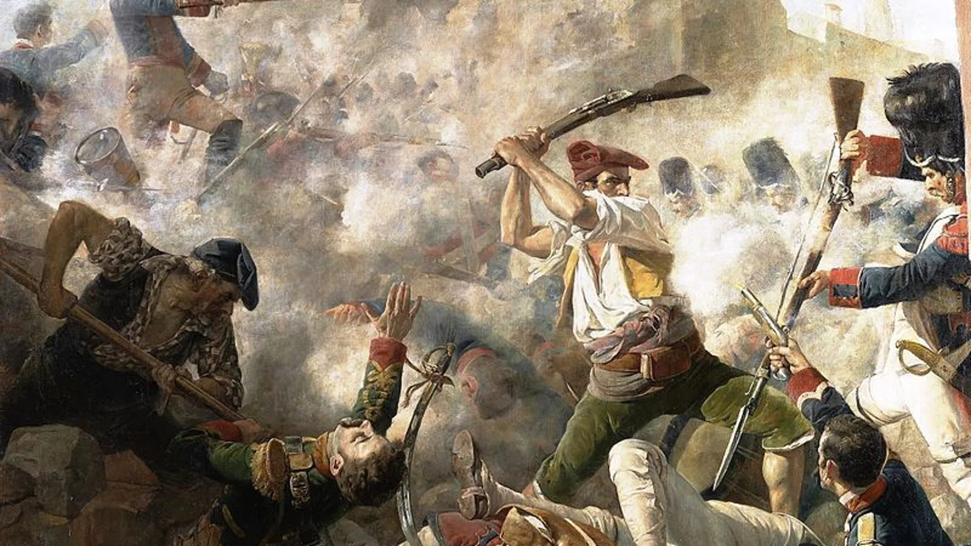 El Gran día de Gerona. (19 septiembre de 1809). Óleo de César Álvarez Dumont. Museo del Prado
