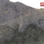 Zona en la que ha sido rescatado el escalador accidentado