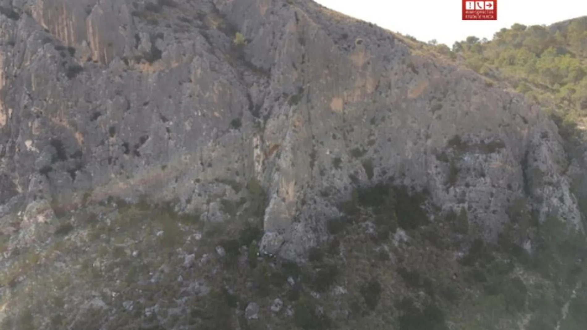 Zona en la que ha sido rescatado el escalador accidentado
